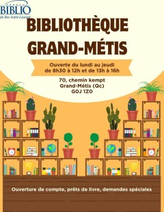 Heures d'ouvertures bibliothèque