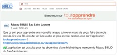 Réseau biblio